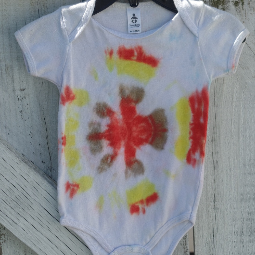 Baby Tie Dye One Piece 6 - 12 mos American Apparel